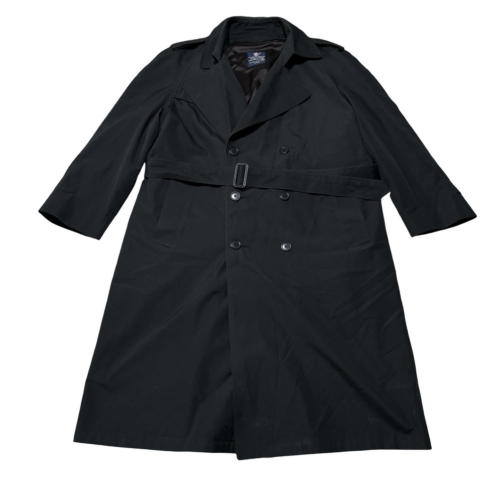 Austin Reed Regent Street Men's Zip In Liner Trench Coat Black Size‎ 42R - 24x46